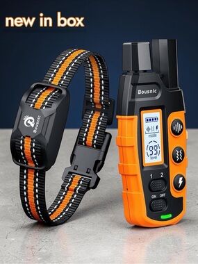 🐶 Bousnic Dog Training Collar with Remote – 3300 ft Range (Orange)